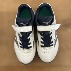 【20cm】Mizuno トレーニングシューズ ホワイト/ネイビー