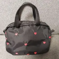 LeSportsacレスポートサック☆MICRO BAG ポーチ ハート 黒