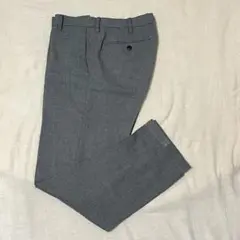 ユニクロ感動パンツ　ウールライク　ライトグレー76 × 73