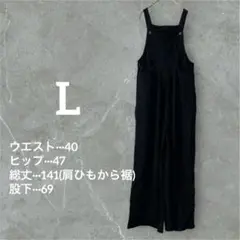 ✨レア商品✨サロペット 【L】 ブラック 黒 サイドファスナー
