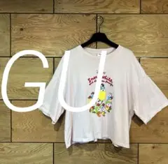 GU ディズニー　白雪姫　やなぎだまさみコラボ　Tシャツ　ピンク　オーバーサイズ