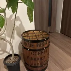 【美品】ブルーマウンテンコーヒー 樽デザインの傘立て