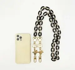 ACCOMMODE アクリルチェーン スマホショルダーストラップ