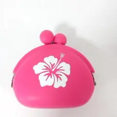 P959　沖縄 ハイビスカス コインケース ピンク