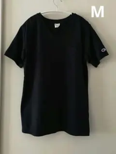 【美品】チャンピオン　VネックポケットTシャツ　ユニセックス　ブラック