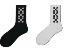 OFF-WHITE オフホワイト ソックス 靴下 2点セット ストライプ 斜線
