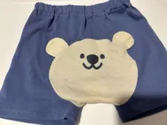 クマ顔プリントと幾何学模様パンツセット