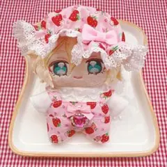 いつぬいサイズ☆ピンク×イチゴ柄♡3点set☆あんスタぬい服