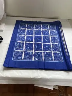 新品　青色 竹デザイン 座布団カバー5セット