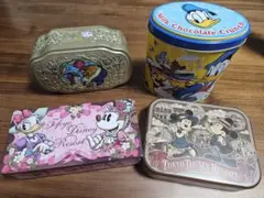 ★レア商品　東京ディズニーリゾート　お菓子缶４点セット　小物入れ
