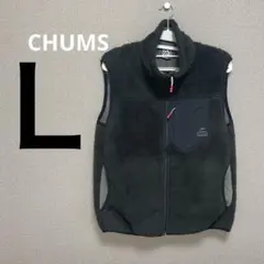CHUMS チャムス メンズ フリースベスト Lサイズ ブラック 黒