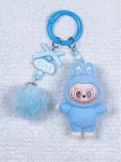 ラブブ マスコット ぬいぐるみ キーホルダー ブルー