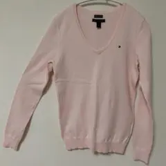 TOMMY HILFIGER ピンク Vネック セーター