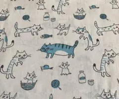 猫柄シーチング