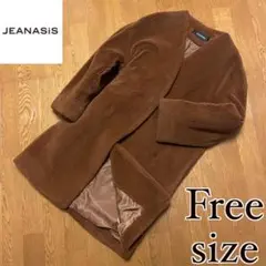 【美品】JEANASiS ジーナシス ファーコート ボアコートブラウン