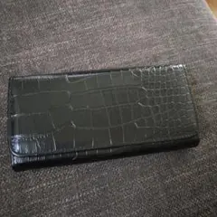 黒 クロコダイル風 長財布