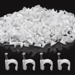 ケーブルステップル 100個セット 8mm ホワイト
