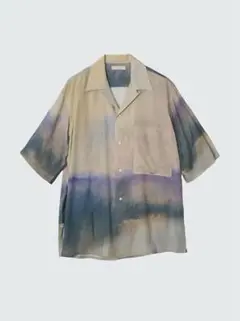 【YOKE】SILK RAYON TWILL OPEN COLLAR SHIRT