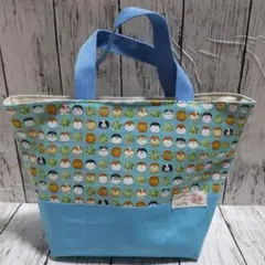 ハンドメイド☆トートバッグ(犬柄水色)