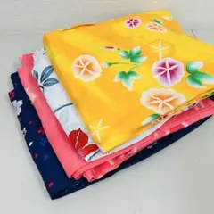 子供 綿浴衣 4着 着物まとめ売り 着物 S-2122