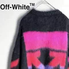 【入手困難Lサイズ☆高級モヘヤ】オフホワイト クロスアロー ニット 即完売