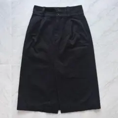 【近年タグ】マーガレットハウエル　コットンツイル　ロングタイトスカート　黒　1