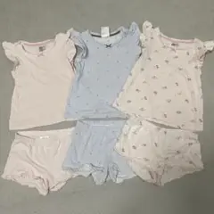H&M 半袖短パンパジャマ 110 3枚
