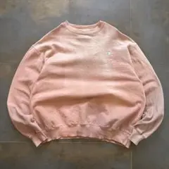 一点物boro　サンフェード　ボロ　スウェット　褪色　スキンピンク　ロゴ　XL