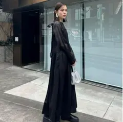 【美品】mystic 森川企画 バックリボンドッキングワンピース