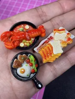 ミニチュアフードセット ロブスター 朝食