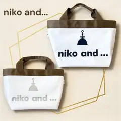 ニコアンド niko and... トートバッグ ロゴ ホワイト PVC 防水