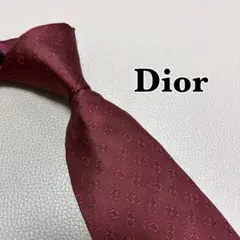 ディオール　ネクタイ　トロッター　ストライプ ドット　チェック　レッド　赤色