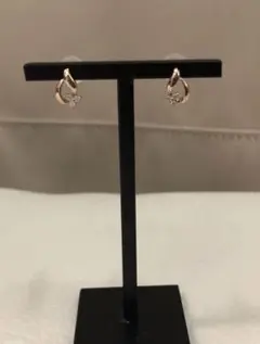 K18 ダイヤモンドピアス ピンクゴールド 新品