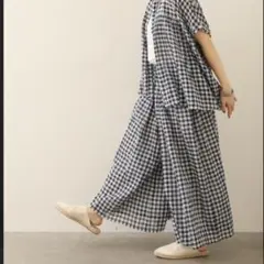 SOIL ギンガムワイドパンツ　かぐれ　ヴェリテクール