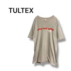 【タルテックス】Tシャツ 半袖　カジュアル　プリント　グレー　M