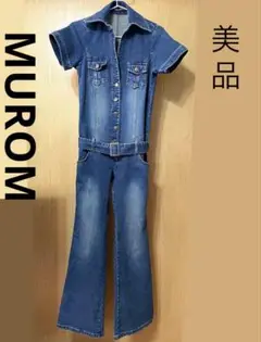 美品　MUROM ブーツカットデニム オールインワン レディース