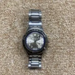 Swatch irony シルバー/ブルー アナログ時計 電池切れ　ジャンク