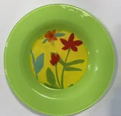 ガラス製　中皿　φ20cm ライトグリーン　1枚