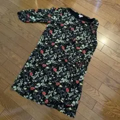 PART2 花柄 長袖ワンピース Lサイズ