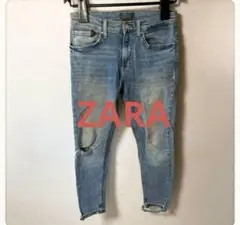☘️P1☘ZARA MAN ダメージ ストレッチ スキニーデニム 38