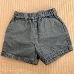 PETIT BATEAU オーガニックコットン デニムショートパンツ 18m
