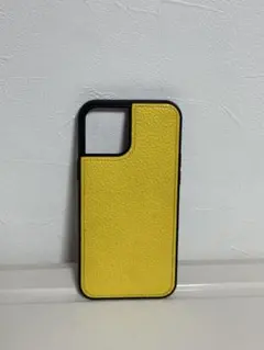 イエロー レザー風 iPhoneケースiPhone12 Pro Max