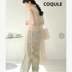 コクレ　COQULE クロシェ　チュニック　ワンピース　レース　トップス