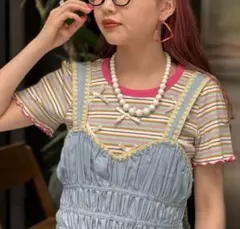 ハローサンフランシスコ マルチボーダーリボンTee