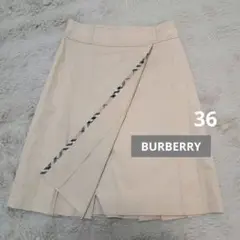 BURBERRY ベージュプリーツスカート 36