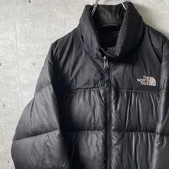 TNF ノースフェイス 700フィル ヌプシ ダウンジャケット ブラック 刺繍
