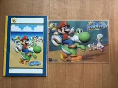 スーパーマリオサンシャイン　下敷きとノートのセット