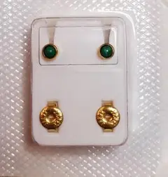 医療用ファーストピアス 24K アマゾナイト(16G)