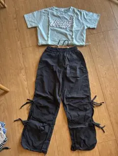 LTXC クロップドTシャツ＆カーゴパンツセット 140㎝