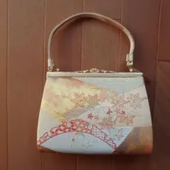 京都西陣両面手刺繍 未使用和装バック